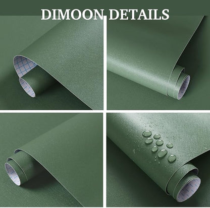 Dimoon 17.7''x393'' Peel and Stick Wallpaper Green Contact Paper - Image 2