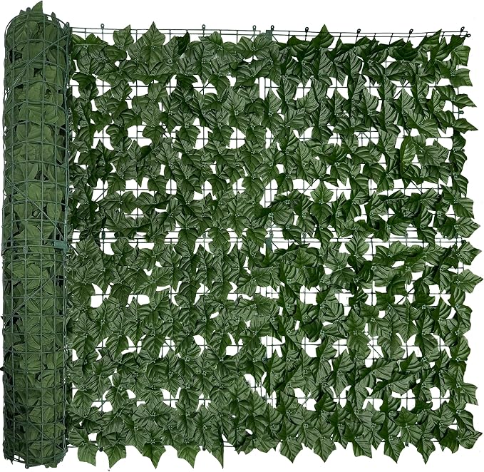 Artificial Ivy Privacy Fence Screen:120 "x 40" Anti-Ultraviolet Artificial by DOPGIB