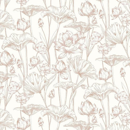 Timeet Floral Peel and Stick Wallpaper White and Pink Vintage Contact Paper 16" by Timeet