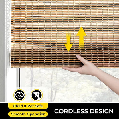 UNISHADES Cordless Bamboo Roman Shades - Image 4