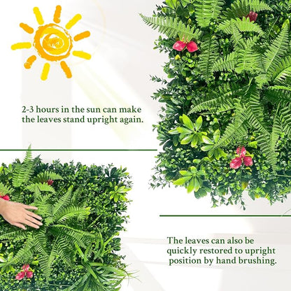 ODTORY Artificial Grass Wall Backdrop Panels: 20X20 in 8P UV-Anti Greenery - Image 7