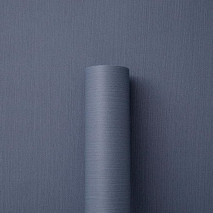 24"x393" Navy Blue Grasscloth Peel and Stick Fabric Textured Contact Paper - Image 5