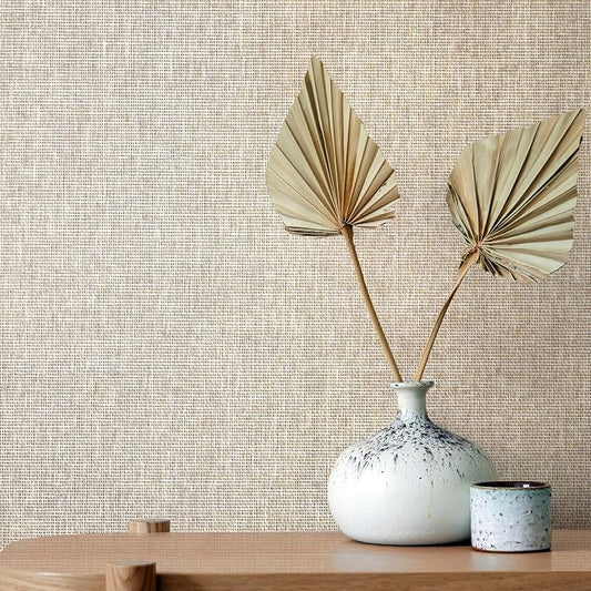 Ansehan Wallcovering W030105 Envy Collection 36" W x 8 Yard L, Natural Paper - Image 2