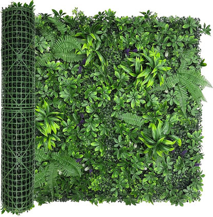 Artificial Green Boxwood Grass Wall Roll: 40"x120" UV Protected Ivy Privacy by DOPGIB
