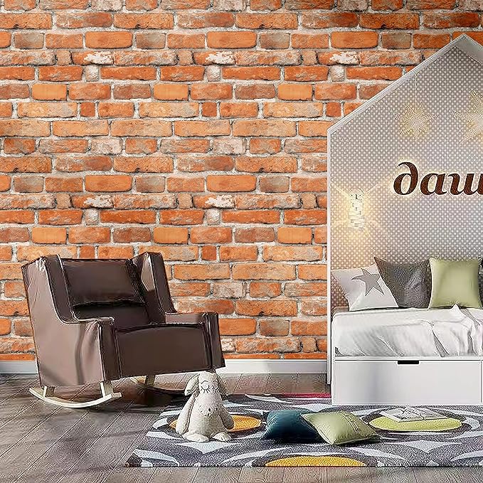 Faux Brick Peel and Stick Wallpaper 17.7" x 78.7" Contact Paper - Image 6