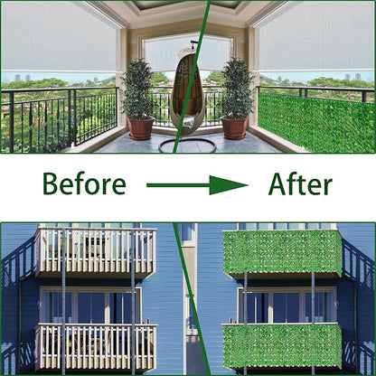 ODTORY Artificial Ivy Privacy Fence Wall Screen: 72 X144 in UV-Anti Faux - Image 5