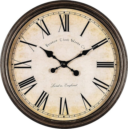 Bernhard Products Large Decorative Wall Clock 20 Inch Silent Non Ticking by BernhardProducts