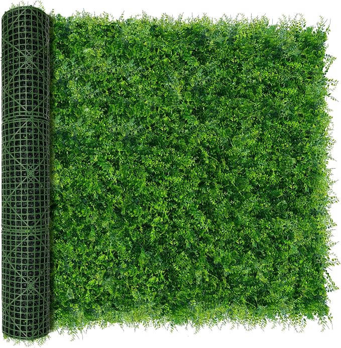 Greenery Faux Grass Wall Backdrop 60"x128" UV-Anti Artificial Green Boxwood by DOPGIB