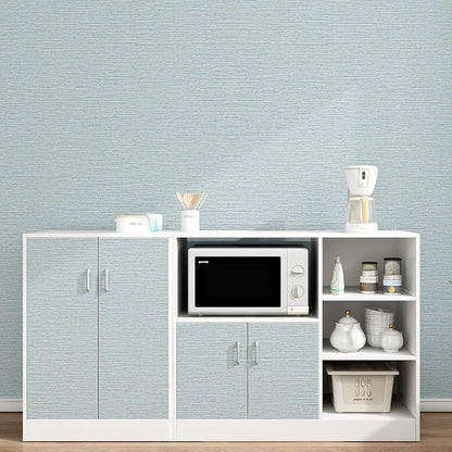 Grasscloth Peel and Stick Wallpaper 20.8"x394" Blue Thick Fabric Textured Linen - Image 3