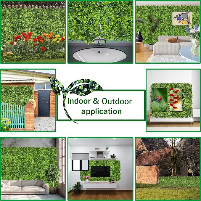 ODTORY Artificial Plant Wall Roll: 48 X120 in UV-Anti Ivy Privacy Fence Screen - Image 5