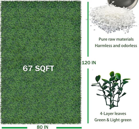 ODTORY Artificial Ivy Privacy Fence Wall Screen: 80X120 in UV-Anti Faux Boxwood - Image 2