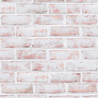 Tempaper White-Washed Brick Removable Peel and Stick Wallpaper, 20.5 in X 16.5 by TempaperCo