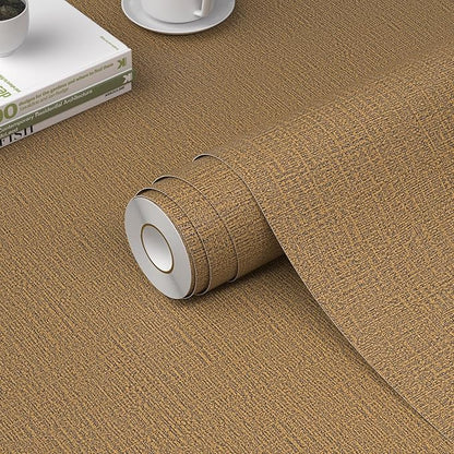 WADILE Grasscloth Peel and Stick Wallpaper 15.7in x 196.8in, Textured Contact by WADILE