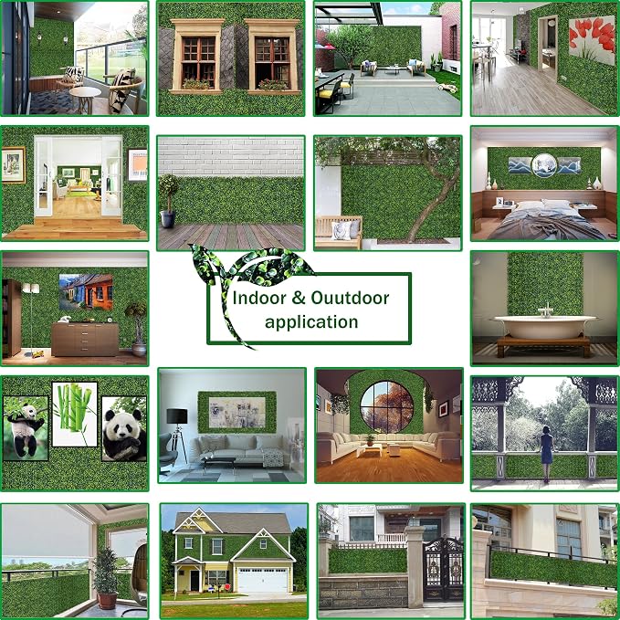ODTORY Artificial Boxwood Roll Panels: 48 X 160 in UV-Anti Artificial Ivy - Image 5