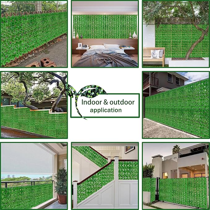 ODTORY Artificial Ivy Fence Privacy Screen, 60 x 120 Inch UV-Anti Artificial - Image 5