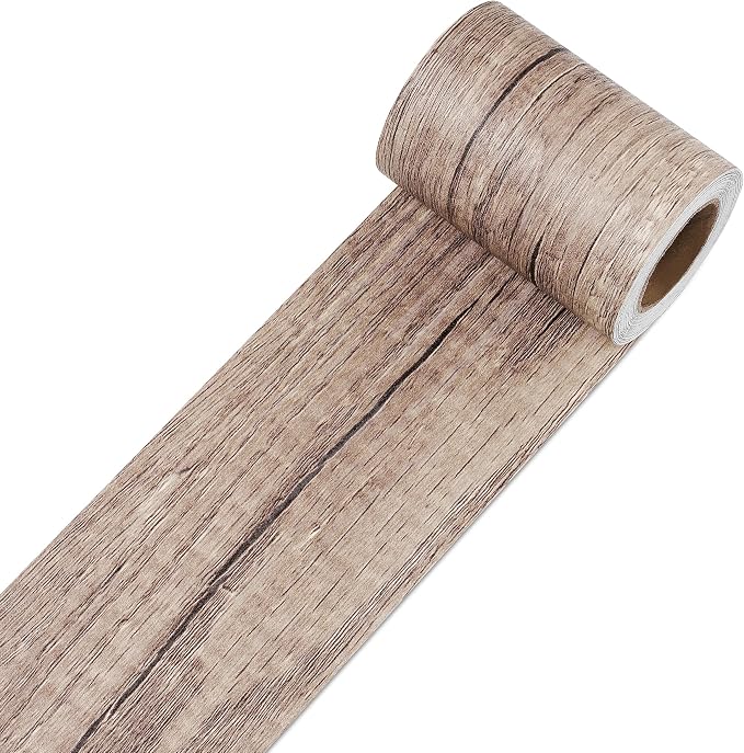 Decotalk Wood Wallpaper Border Peel and Stick 3"x236" Wall Paper Frame Self by Decotalk