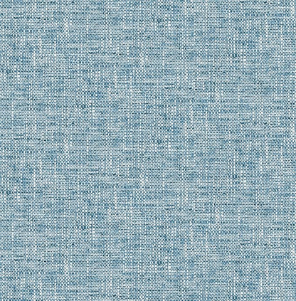 NuWallpaper NU2918 Navy Poplin Texture Peel & Stick Wallpaper by NuWallpaper
