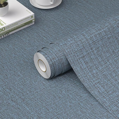 WADILE Grasscloth Peel and Stick Wallpaper 15.7in x 787.4in, Textured Contact by WADILE