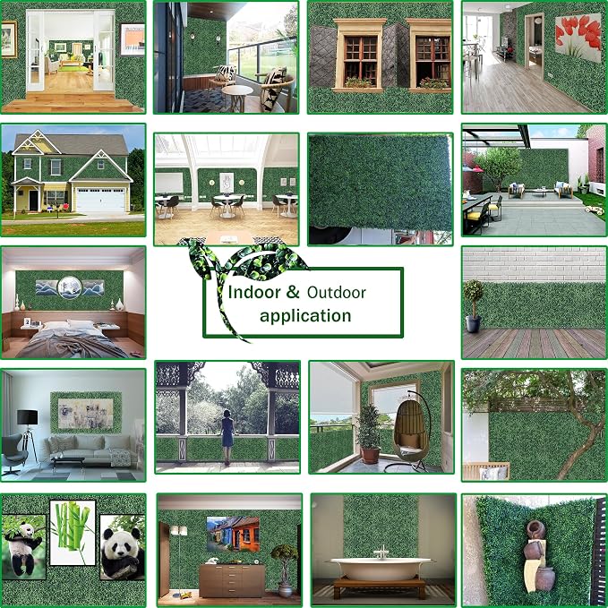 ODTORY Artificial Grass Wall Panels Backdrop: 40"x40" UV-Anti New Bottom Plate - Image 5
