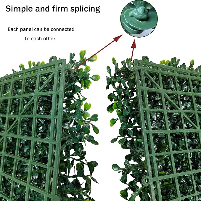 ODTORY Artificial Ivy Privacy Fence Wall Screen: 40X160 in UV-Anti Faux Boxwood - Image 4