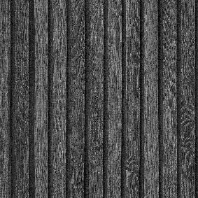 VEELIKE Charcoal Black Wooden Slat Wallpaper Peel and Stick Waterproof Dark by VEELIKE