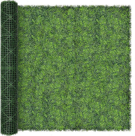 Artificial Ivy Privacy Fence Screen: 80"x 120" UV-Anti Faux Boxwood Roll Grass by DOPGIB