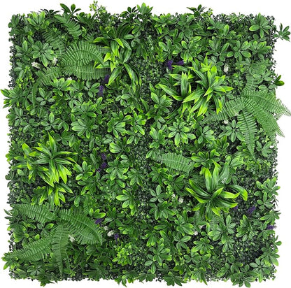 Artificial Green Boxwood Grass Wall Panels: 20"x20" UV Protected Ivy Privacy by DOPGIB