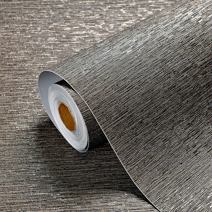 Haimin Grasscloth Wallpaper Peel and Stick 20.9in X 393in Fabric Contact Paper by HaiminHomeDecorWallpaper
