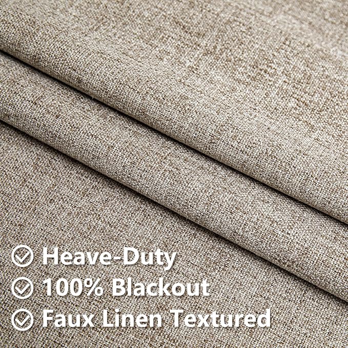 IGEMAEVE Linen Blackout Curtains - Image 3