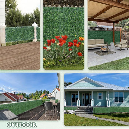 ODTORY Artificial Boxwood Wall Panels 20x20 inch 14Pcs, UV-Anti Faux Greenery - Image 6