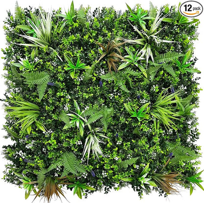 ODTORY Artificial Boxwood Topiary Hedges Panels: 20'' x 20'' 12P UV-Protected by ODTORYHOME