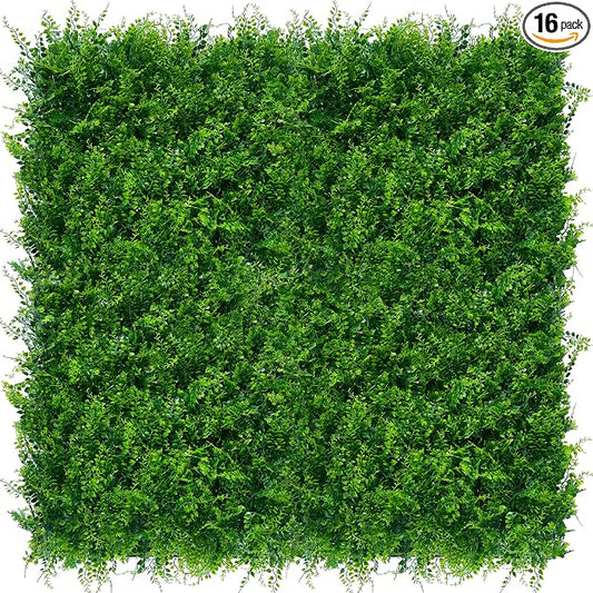 ODTORY Artificial Plants Hedge Wall Panels：20x20 Inch 16P UV-Anti Greenery by ODTORYHOME