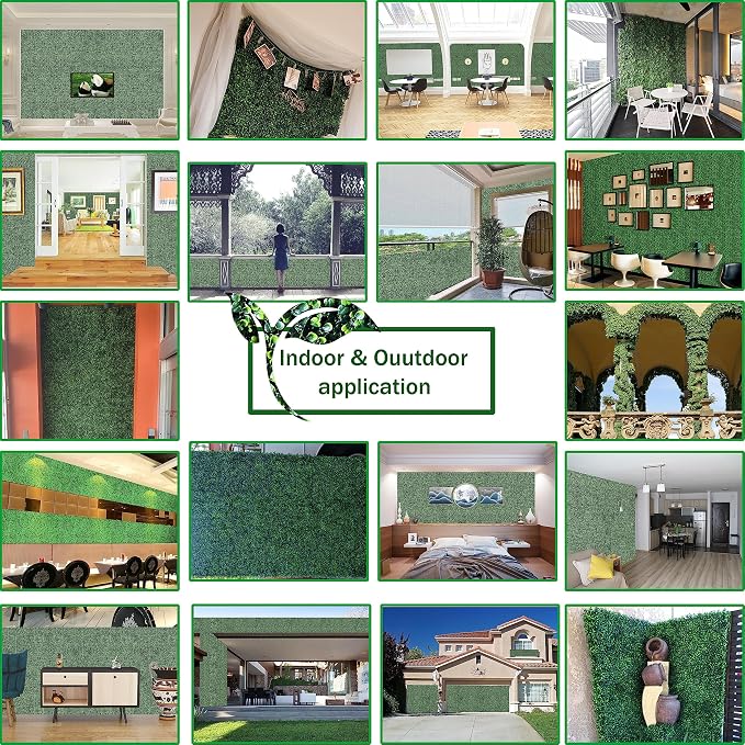 ODTORY Artificial Grass Wall Backdrop Panels: 10 by 10 in UV-Anti Greenery - Image 5