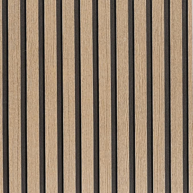 Peel and Stick Wallpaper Textured Brown Wood Slat 35.4x200 Inch Self-Adhesive by LOVADA