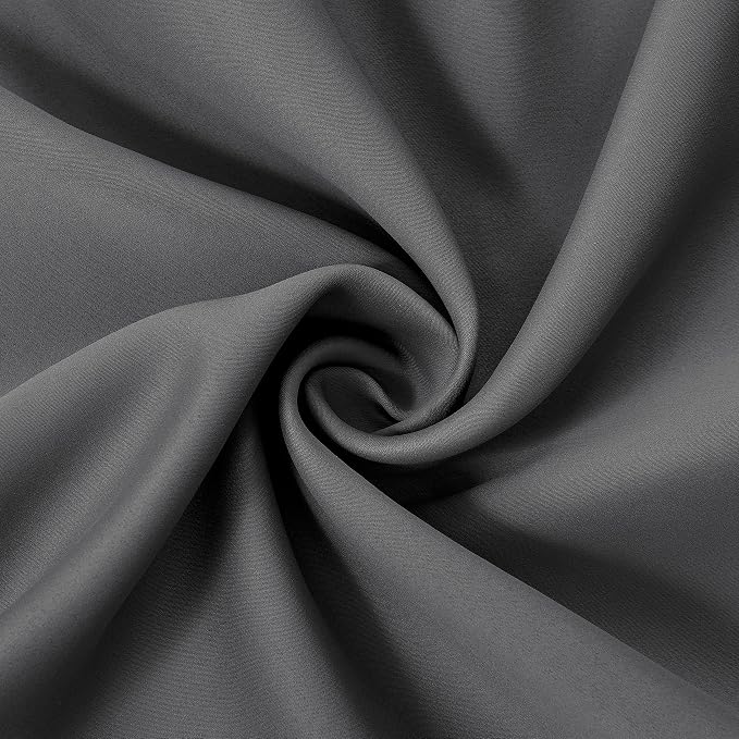LEMOMO Grey Blackout Curtains 34 x 54 Inch Length/Set of 2 Curtain - Image 6