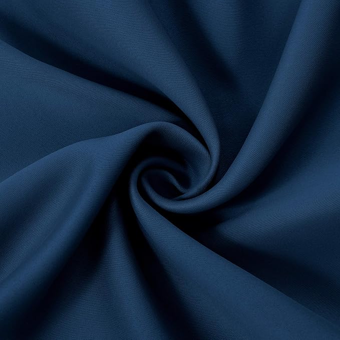 LEMOMO Navy Blue Blackout Curtains 42 x 54 Inch Length Set of 2 Panels Grommet - Image 5