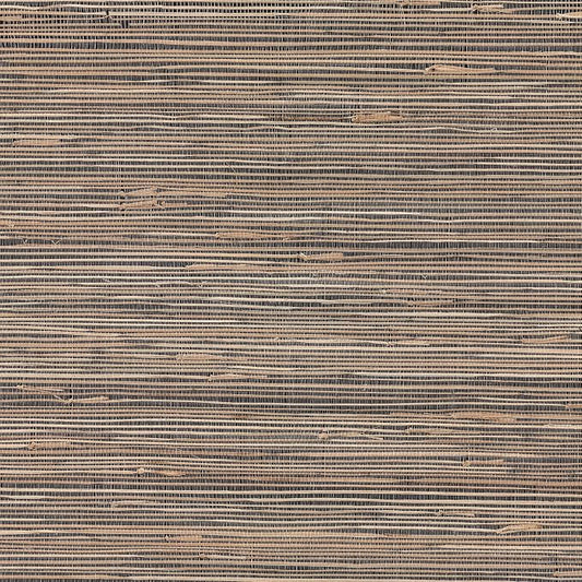 Anhui Black Grasscloth Wallpaper by Unknown