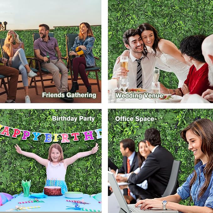 Artificial Green Boxwood Grass Wall Roll: 48"x128" UV Protected Ivy Privacy - Image 7