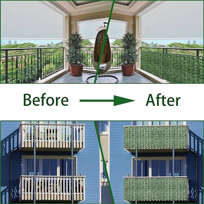 ODTORY Artificial Fence Privacy Screen: 4FT x 50FT UV-Anti Faux Greenery - Image 4