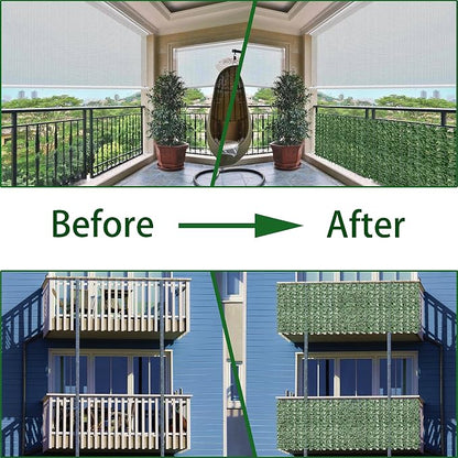 ODTORY Artificial Fence Privacy Screen: 5FT x 50FT UV-Anti Faux Greenery - Image 4
