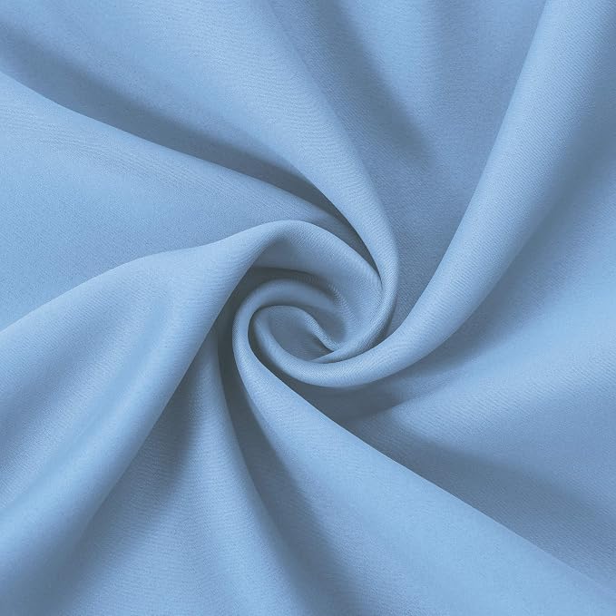LEMOMO Sky Blue Thermal Blackout Curtains/42 x 72 Inch/Set of 2 Panels Room - Image 8