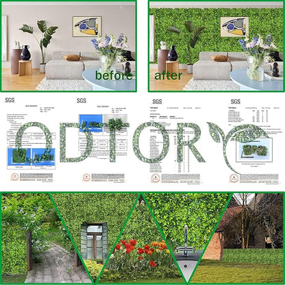 ODTORY Artificial Plant Wall Roll: 40X120 in UV-Anti Ivy Privacy Fence Screen - Image 6
