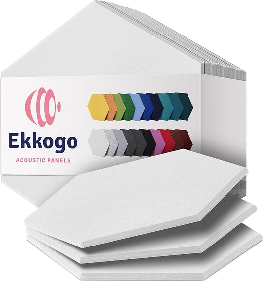 Acoustic Panels 12-Pack Soundproof Wall Panels 14"X12.1"X0.4" Sound Panels High by EkkogoAcousticPanels